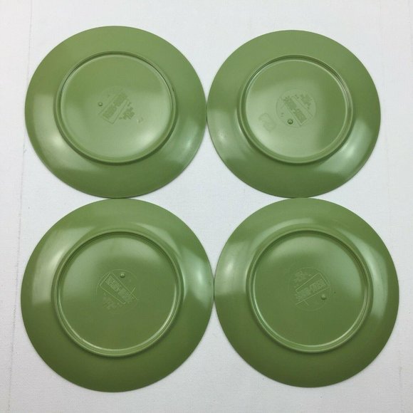 Vintage Texas Dallas Ware Green G-4 Plates Cups - Picture 4 of 12
